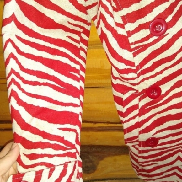 Bentley A. Red Zebra look Peacoat Jacket - Picture 3 of 7
